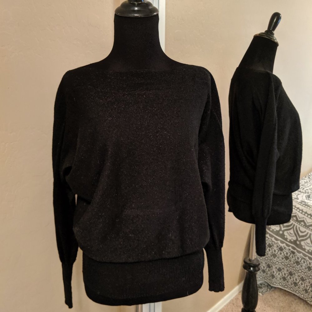 Jennifer Lopez / Sparkle Black Sweater